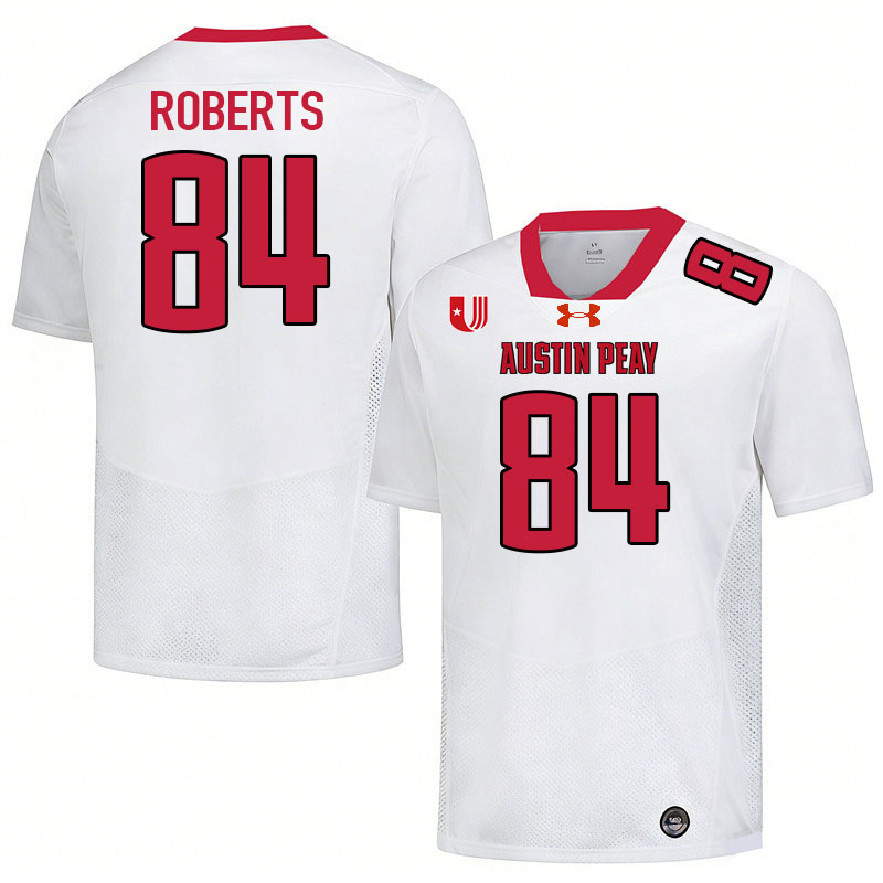 Austin Peay Governors #84 Harold Roberts College Football Jerseys,Uniforms Stitched-White